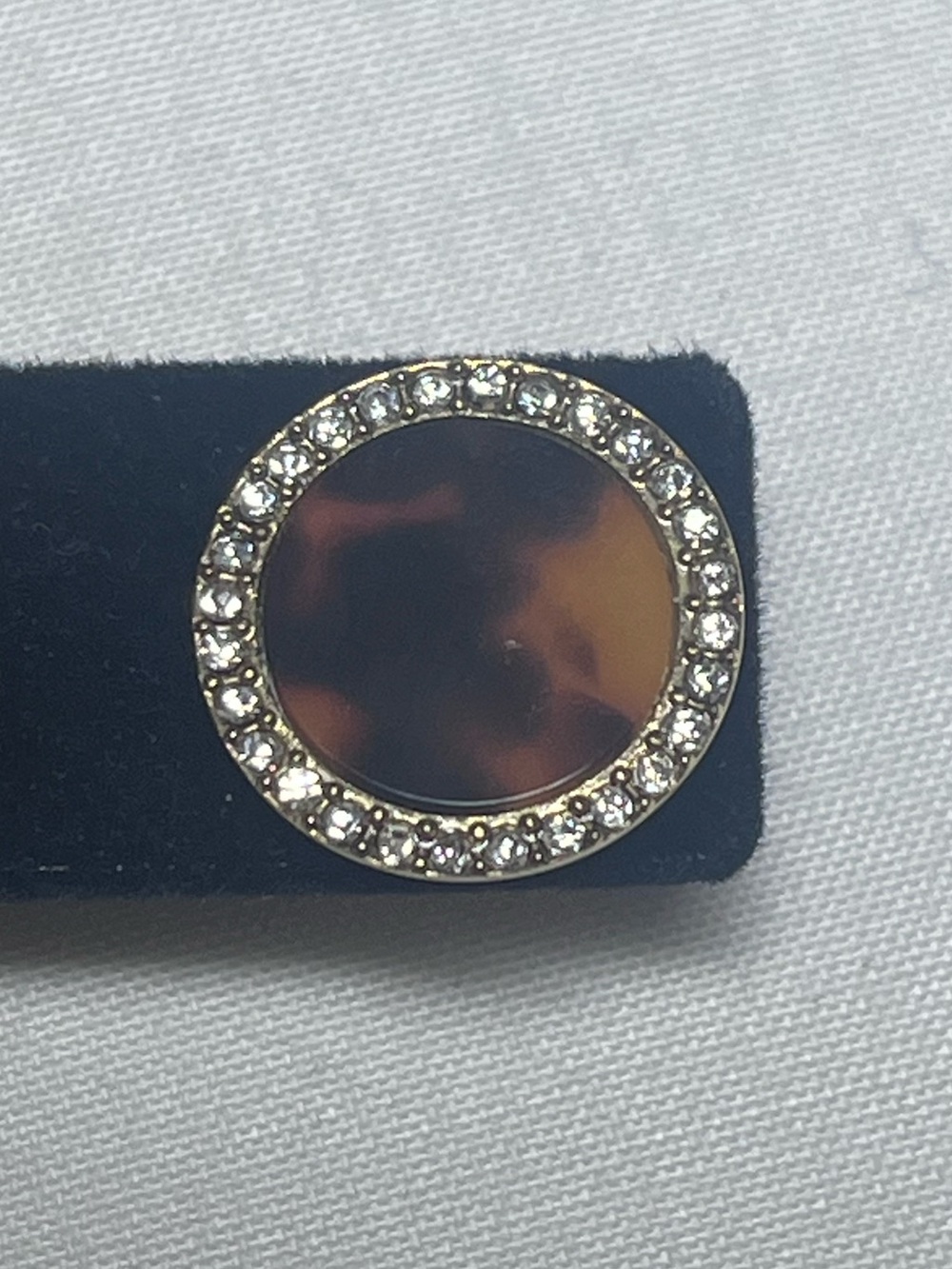 Michael Kors Tortoiseshell Round Crystal-Trim Stud Earrings